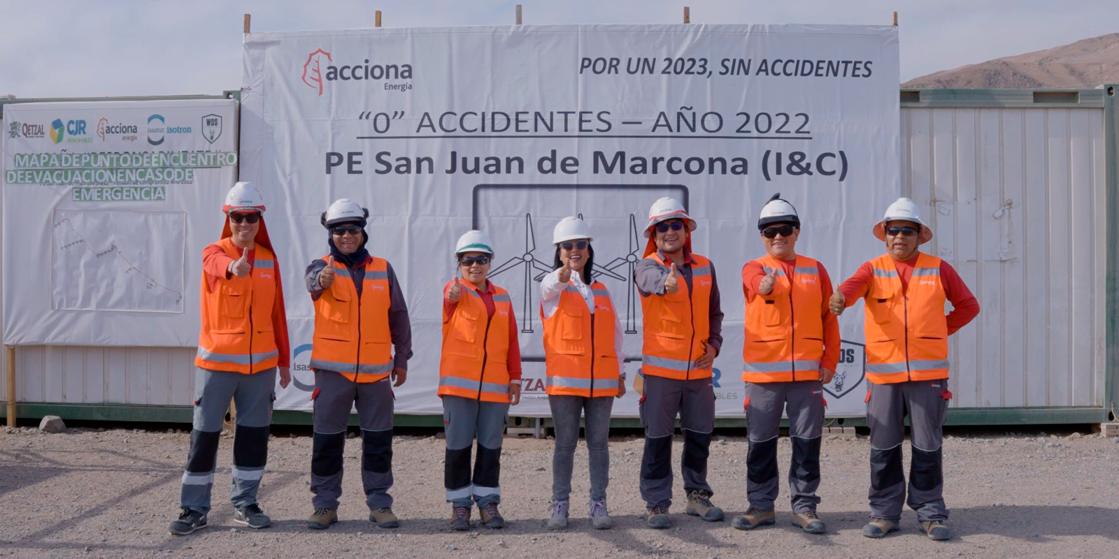 Hito de Acciona Energía en la construcción del Parque Eólico San Juan de Marcona